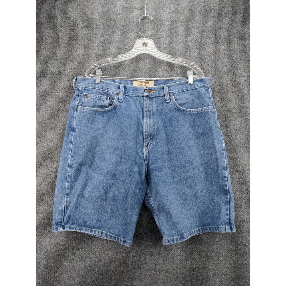 Mens Wrangler Authentics Jean Shorts Size 38 Blue Denim ZM2S0SW 18.5W 9 Inseam